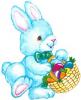 Blue Easter Bunny