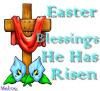 Easter Blessings He Has Risen cross