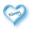 blue heart with name Kenny