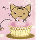 Cute Cat w/ Cupcake
