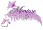 purple feather with Monique