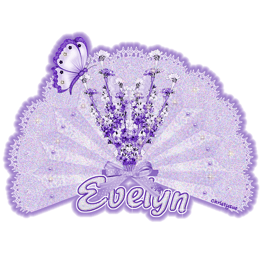 Purple fan Evelyn