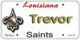 Saints License Plate - Trevor