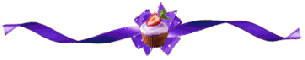 Purple Ribbon Cupcake