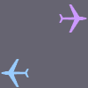 Purple & Blue Airplanes