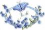 Oval Ribbon with Butterfly - Judi