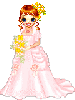 Cute doll in wedding gown 