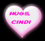Pink and White Heart  - Hugs, Cindi