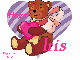 Bear with Red Heart - Hugs - Iris