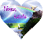 Rainbow with Butterfly - Hugs - Linda