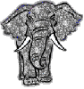 glitter elephant