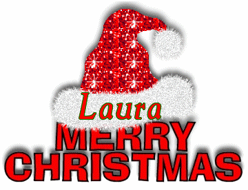 Merry Christmas Santa Hat - Laura