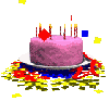 pink happy birthday cake