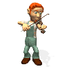 man playing fiddle