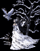 white fairy in snow