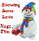 christmas snowman showing some love 