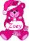 Pink Xmas Bear - Zoey