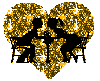 gold date heart