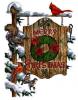merry christmas wood sign with animals