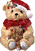 santa teddy ornament