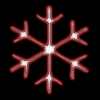 glowing red snowflake avatar