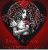 have a dark valentine's day with heart mask