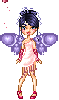 Cute fairy girl with hearts on her wings!