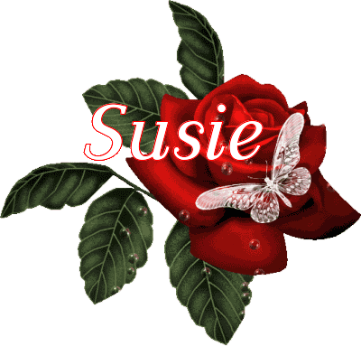 Butterfly Red Rose - Susie