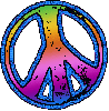 rainbow peace sign trippy animation