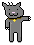 Grey pixel animal 