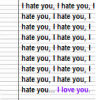 I hate you... I love you