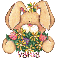 Easter Bunny With Flowers - Vania
