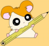 Hamtaro with pencil