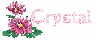 Crystal With Pink Flowers
