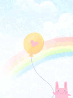 BUNNY WITH THE RAINBOW (in Animated GIFs)