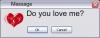 love error message