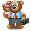papa bear with baby bear