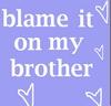 Blame it on my brother