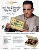 1954 Whitman's Chocolate Vintage Candy Ad-Humphrey Bogart