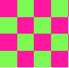 Pink And Lime Green Checkered Background