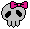 Grey Skull with ' Ribbon