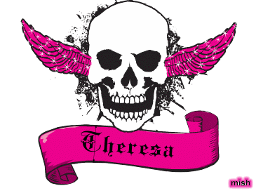 theresa pink skull