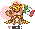 mexican teddy bear with flag