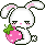 mini bunny with strawberry