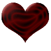 cool red and black heart