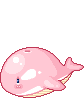 pink whale and heart