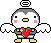 angel penguin with heart