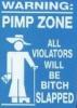 Warning: Pimp Zone All Violaters will be B*tch Slapped