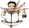 Betty Boop in tea cup