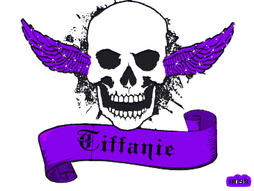 tiffanie purple skull